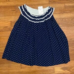Polka dot silk tank